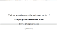 Tablet Screenshot of campingbaiedesomme.com